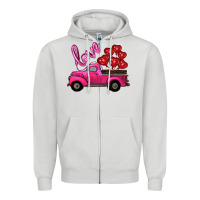 Dove Grey valentine's day turck with balloons Zipper Hoodie - RanaPortraitStore
