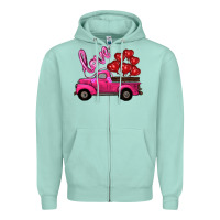 Seafoam valentine's day turck with balloons Zipper Hoodie - RanaPortraitStore