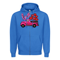 True Royal valentine's day turck with balloons Zipper Hoodie - RanaPortraitStore