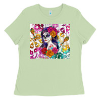 Matcha sugar skull girl Ladies Tee - RanaPortraitStore