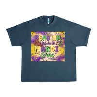 Midnight Navy bead up bitches it's mardi gras Urban Heavy Tee - MaliasSmallBusiness