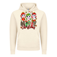 Vintage Artic Merry Christmas unicorns Vintage Hoodie - NancyCooperArtShop