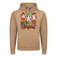 Vintage Coffee Merry Christmas unicorns Vintage Hoodie - NancyCooperArtShop