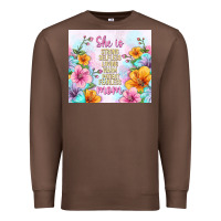 Chestnut she is mom with flowers Premium Sweatshirt - TumblerDesignByShophia