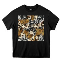 Black cowhide leopard seamless pattern Heavy Core Tee - HRA Design Shop