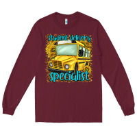 Burgundy student delivery specialist Long Sleeve Tee - NancyCooperArtShop