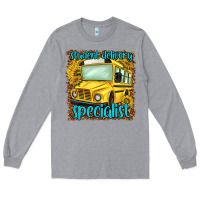 Heather Grey student delivery specialist Long Sleeve Tee - NancyCooperArtShop