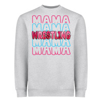 Heather Grey wrestling mama Heavyweight Sweatshirt - MaliasSmallBusiness