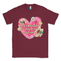 Burgundy my valentine is my look boyfriend Classic Tee - MaliasSmallBusiness