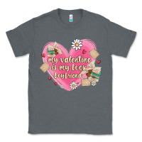 Charcoal Heather my valentine is my look boyfriend Classic Tee - MaliasSmallBusiness