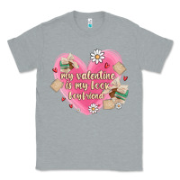 Heather Grey my valentine is my look boyfriend Classic Tee - MaliasSmallBusiness