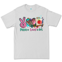 Dove Grey peace love art   ado Premium Tee - AdoDesignShop