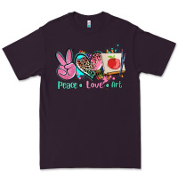 Plum peace love art   ado Premium Tee - AdoDesignShop
