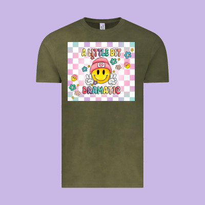 A Little Bit Dramatic Retro Vintage Tee Designed By Maliassmallbusiness