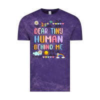 Cloud Purple dear tiny human behind me Vintage Tee - JahusDesignShop