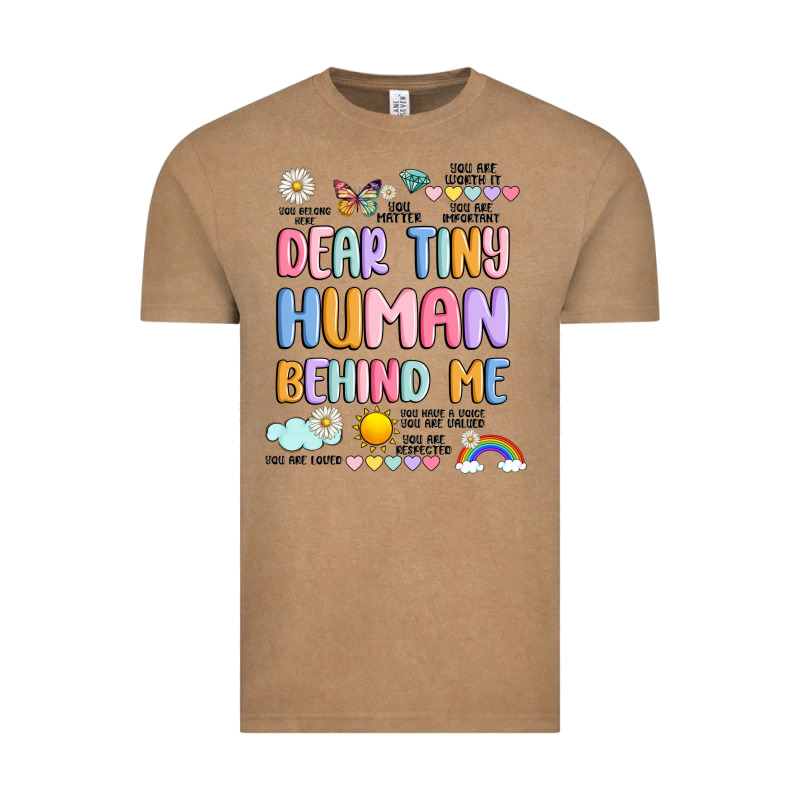 Dear Tiny Human Behind Me Vintage Tee by JahusDesignShop | Teevron