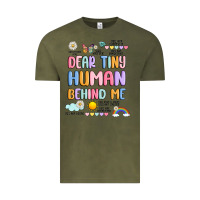 Vintage Olive dear tiny human behind me Vintage Tee - JahusDesignShop