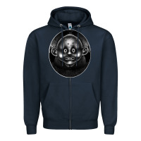 Navy Surrealizm Zipper Hoodie - Bettercallsaul