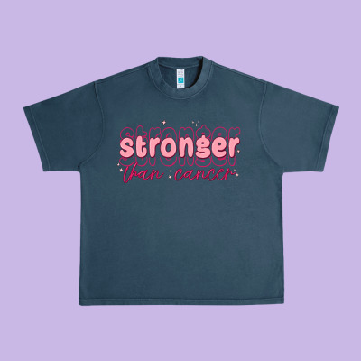 Stronger Than Cancer Urban Heavy Tee Designed By Maliassmallbusiness