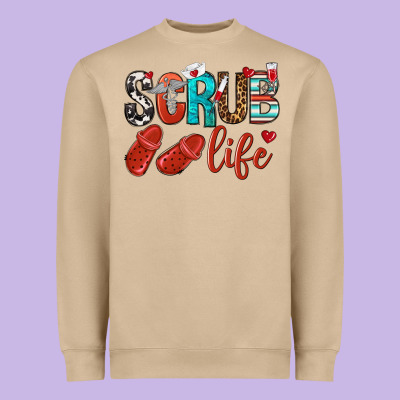 Scrub Life Heavyweight Sweatshirt Designed By Nancycooperartshop