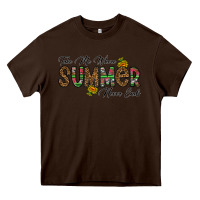 Chocolate Brown take me where summer never ends Heavy Core Tee - CowhideDigitalArt