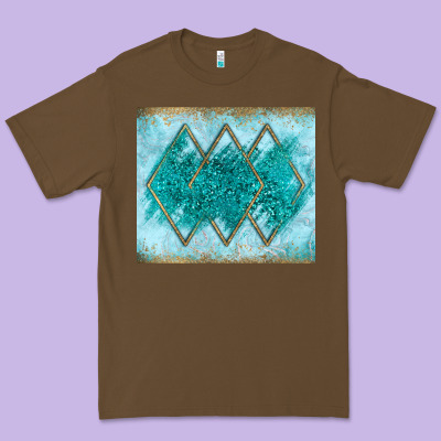Turquoise Glitter Premium Tee Designed By Jahusdesignshop
