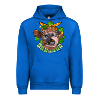 Cobalt St. Patrick's Day cow Urban Hoodie - FaDigitalArtStudio