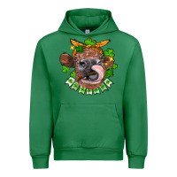 Emerald St. Patrick's Day cow Urban Hoodie - FaDigitalArtStudio