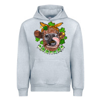 Heather Grey St. Patrick's Day cow Urban Hoodie - FaDigitalArtStudio