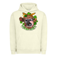 Pigment Pistachio St. Patrick's Day cow Urban Hoodie - FaDigitalArtStudio