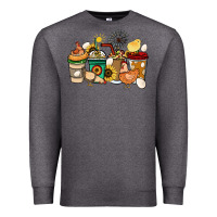 Charcoal Heather Chicken coffee cups Premium Sweatshirt - HowdyJamesFarm