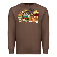 Chestnut Chicken coffee cups Premium Sweatshirt - HowdyJamesFarm