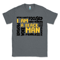 Charcoal Heather i am a black man Classic Tee - MaliasSmallBusiness