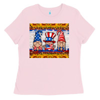 Bubblegum Pink usa gnome Ladies Tee - HRA Design Shop