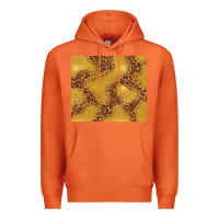 Gold Glitter With Leopard Pattern Premium Hoodie | Teevron