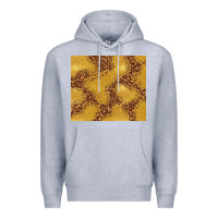 Heather Grey gold glitter with leopard pattern Premium Hoodie - TumblerDesignByShophia