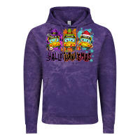 Cloud Purple Happy Hallothanksmas school bus Vintage Hoodie - NancyCooperArtShop