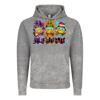 Cloud Rock Happy Hallothanksmas school bus Vintage Hoodie - NancyCooperArtShop