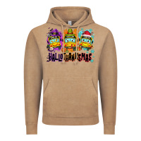 Vintage Coffee Happy Hallothanksmas school bus Vintage Hoodie - NancyCooperArtShop