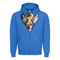 True Royal Country Cupid Valentine Cowhide Heart Zipper Hoodie - Bettercallsaul