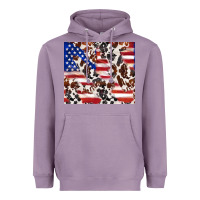 Lavender cowhide amerikan flag Heavyweight Hoodie - TumblerDesignByShophia