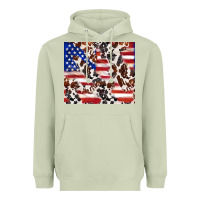 Matcha cowhide amerikan flag Heavyweight Hoodie - TumblerDesignByShophia