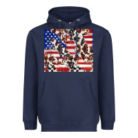Navy cowhide amerikan flag Heavyweight Hoodie - TumblerDesignByShophia