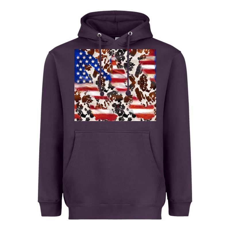 Cowhide Amerikan Flag Heavyweight Hoodie by TumblerDesignByShophia | Teevron