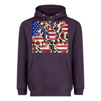 Plum cowhide amerikan flag Heavyweight Hoodie - TumblerDesignByShophia
