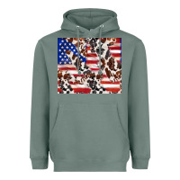 Sage cowhide amerikan flag Heavyweight Hoodie - TumblerDesignByShophia