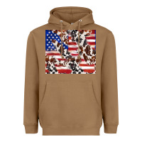 Toasted Coconut cowhide amerikan flag Heavyweight Hoodie - TumblerDesignByShophia