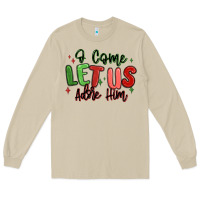 Mushroom o come let us adore him christmas Long Sleeve Tee - MaliasSmallBusiness