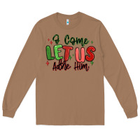 Toasted Coconut o come let us adore him christmas Long Sleeve Tee - MaliasSmallBusiness