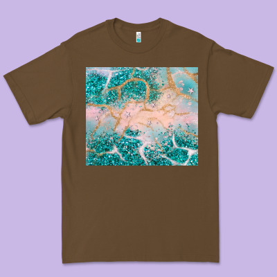Turquoise Glitter Premium Tee Designed By Jahusdesignshop